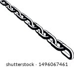 Chain black and white vector illustration