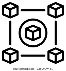 Blockkette-Symbol für uiux, Infografik usw.