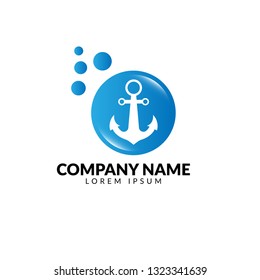 Chain Boat Anchor Logo Concept Designed Stock Vector (Royalty Free ...