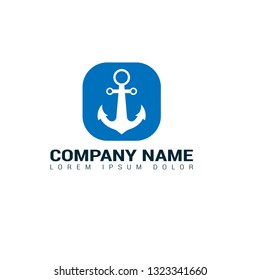 Chain Boat Anchor logo concept. Designed for your web site design, logo, app, UI. Anchors icon. Harbor Tool Boat Front View 