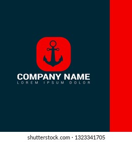 Chain Boat Anchor logo concept. Designed for your web site design, logo, app, UI. Anchors icon. Harbor Tool Boat Front View 
