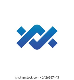 Chain bond tread company infinity concept elements partnership icon logo. Vector illustration isolated on white background.