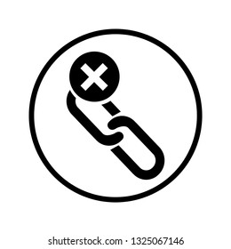 Chain Break Icon/Broken Chain/Remove Link