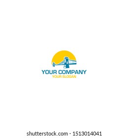 Chain Bridge Logo Design Vector