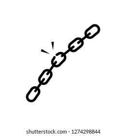 chain broken icon vector template