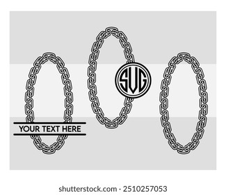 Chain, Broken Chain Silhouette, Metal Chain, Circle,  Straight Chain Links, Vector, 