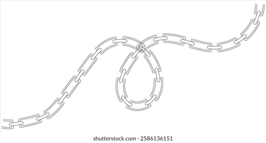 Chain Brush frames isolated on a white background. Chain brushes for fashion and  jewelry  digital illustration. Variety Design. EPS10