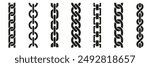 Chain brush set. Chain vector.