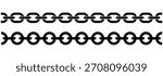 Chain brush vector set. Linked Metal Chain Line Collection. Vector connection concept. Realistic Chain Line Vector set.