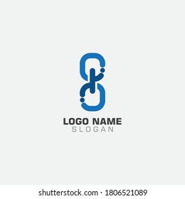 Chain Business abstract unity vector logo design template