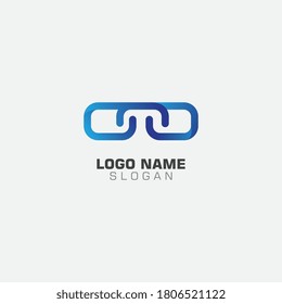Chain Business abstract unity vector logo design template