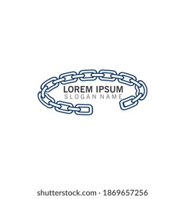 Chain Business abstract vector logo design template