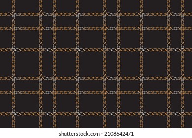 Chain Check Grid seamless pattern  Orange white Gradient color  Back easy editable background  Vector