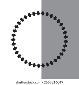 Arte del círculo de la cadena en Vector con el fondo blanco