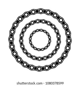 Chain circle link for bicycle or bike vector. Isolate on white background.