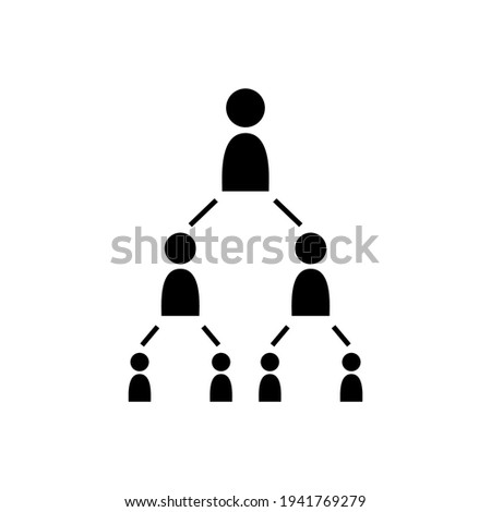 Chain of command icon. Clipart image isolated on white background