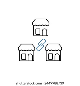 chain concept line icon. Simple element illustration. chain concept outline symbol design.