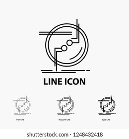 chain, connect, connection, link, wire Icon in Thin, Regular and Bold Line Style. Vector illustration