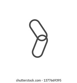 Chain, connect, link vector icon. Multimedia minimalist outline vector icon.