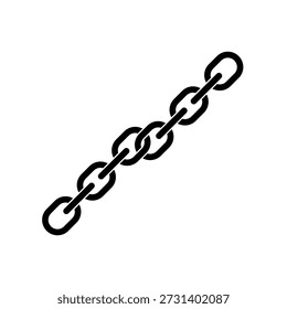 Chain connection icon. Strength link, durability, and unity symbol