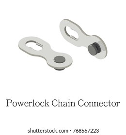 Chain connector icon. Isometric illustration of chain connector vector icon for web
