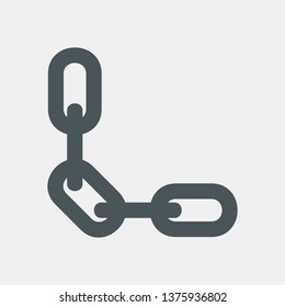 Chain corner quality vector illustration cut