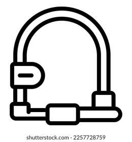 Chain cycling lock icon outline vector. Safety lock. Street app