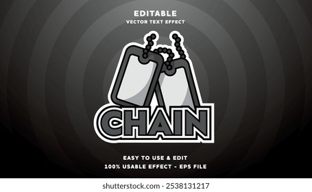 chain editable logo and text effect