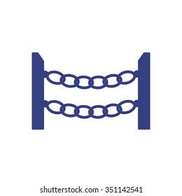 Chain, fence, army icon vector  