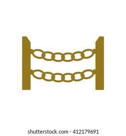 Chain, fence, army icon vector image.  