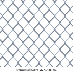 Chain fence texture vector isolated. Background illustration, seamless pattern. Metal grid. Concept of security and protection.