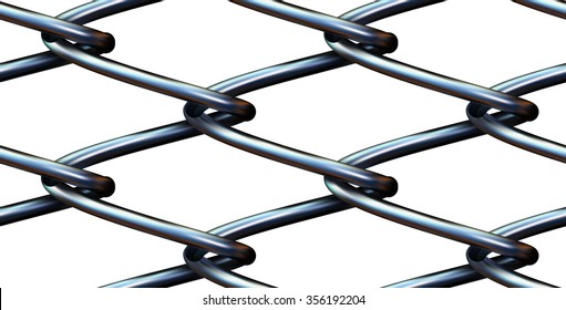 Chain Fence. Vector illustration