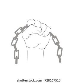 
chain in fist vector