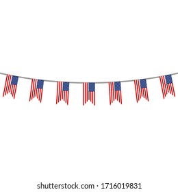 chain flag of independence day USA