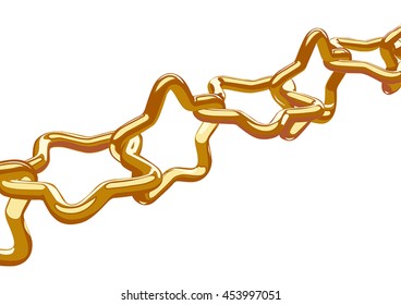 Chain in form gold star