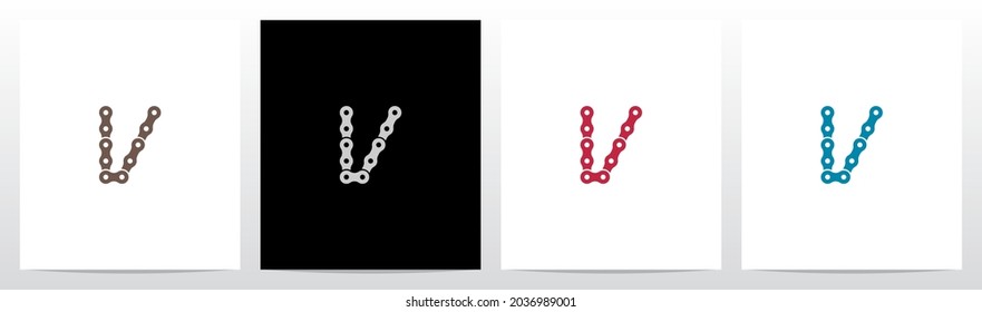 Chain Forming Letter Logo Design V 