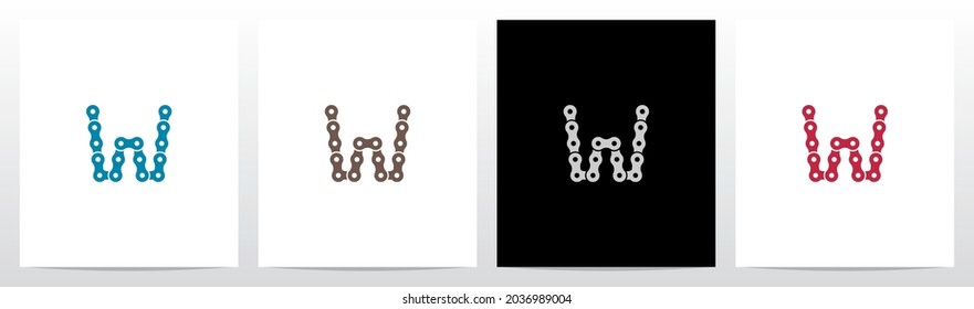 Chain Forming Letter Logo Design W 