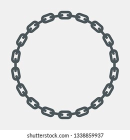 Chain frame quality vector illustration cut