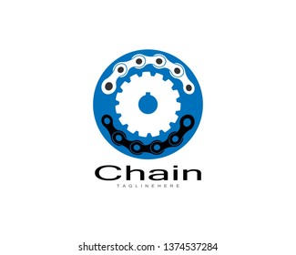 chain and gear mechanic logo - Vector