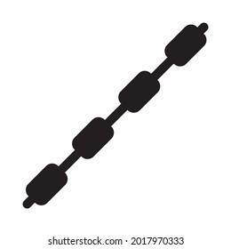 Chain Glyph Style vector icon which can easily modify or edit
