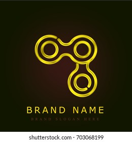 Chain golden metallic logo