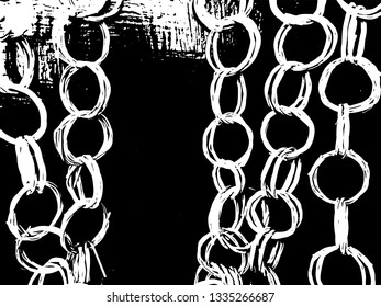 Chain grunge background. Vector illustration.