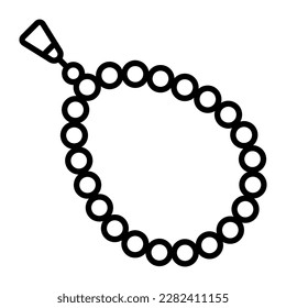 A chain of holy beads for worship concept of tasbih, holy rosary icon