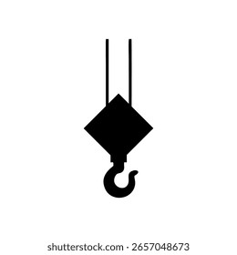 Conjunto de ícones de vetor de gancho de corrente. Ilustração em um plano de fundo branco para design gráfico e da Web.