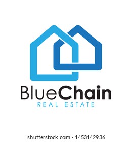 Chain House logo design. Modern Real Estate Logo design Inspiration 