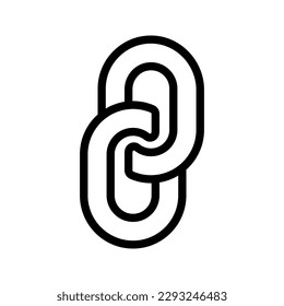 Icono de cadena. Señal de restricción. ilustración vectorial