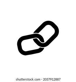 Plantilla de diseño de icono de cadena con ilustración aislada