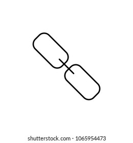 chain icon. Element of simple icon for websites, web design, mobile app, info graphics. Thin line icon for website design and development, app development  on white background