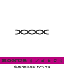 Chain icon flat. Black pictogram on white background. Vector illustration symbol and bonus button