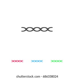 Chain icon flat. Color pictogram on white background. Vector illustration symbol and bonus icons